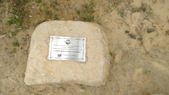 FBA plaque on rock